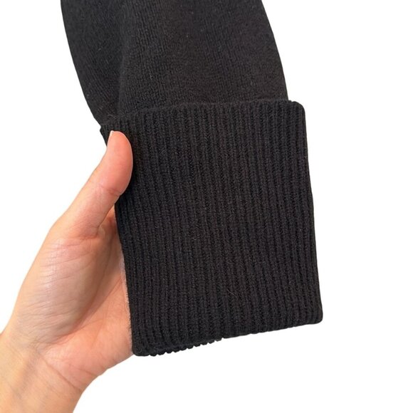 Paige Raundi Turtleneck Cut Out Wool Midi Sweater Dress Black Size Medium - Picture 11 of 14